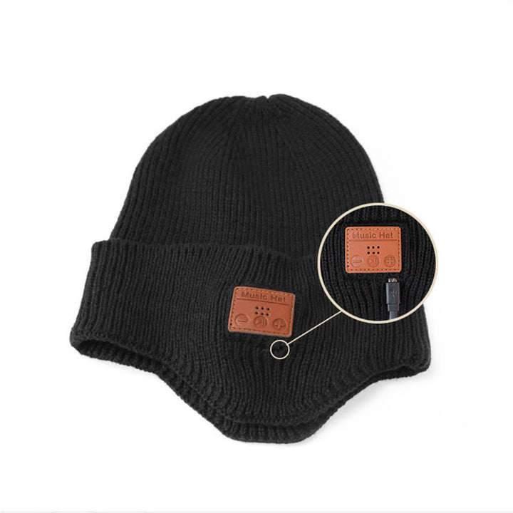 Berretto invernale in maglia con illuminazione musicale Bluetooth staccabile - image 5