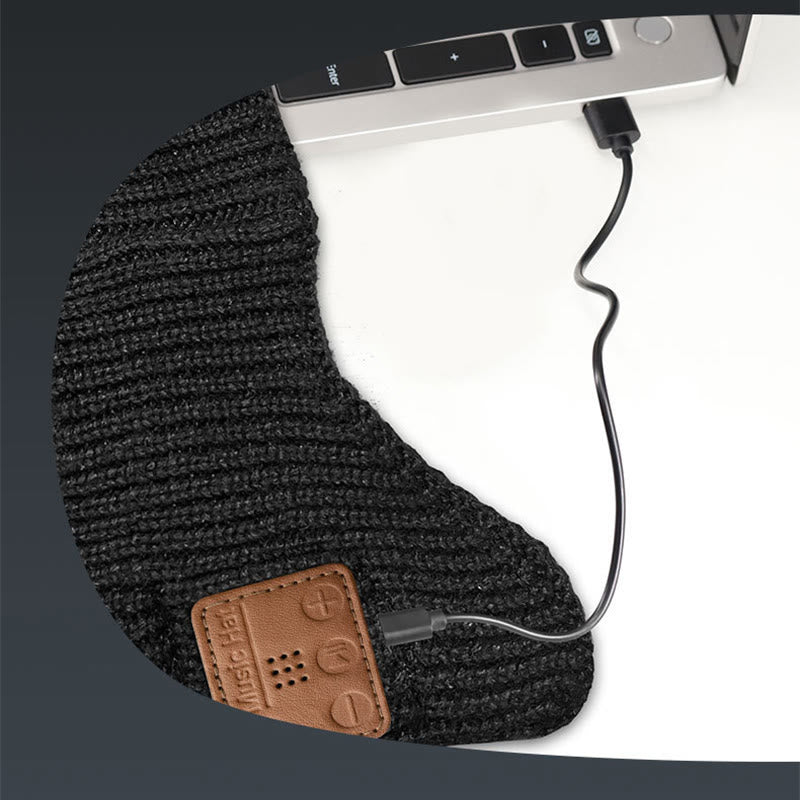Berretto invernale in maglia con illuminazione musicale Bluetooth staccabile - image 6