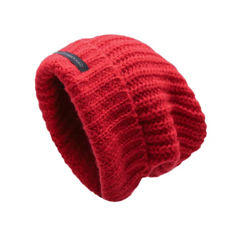Berretto invernale in maglia tinta unita, caldo e confortevole - Rosso - Regolabile (21 5/8"-22 7/8") - image 6