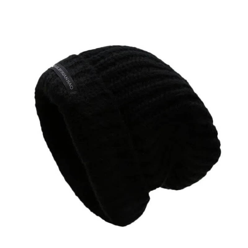 Berretto invernale in maglia tinta unita, caldo e confortevole - Nero - Regolabile (21 5/8"-22 7/8") - image 1
