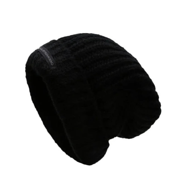 Berretto invernale in maglia tinta unita, caldo e confortevole - Nero - Regolabile (21 5/8"-22 7/8") - image 1