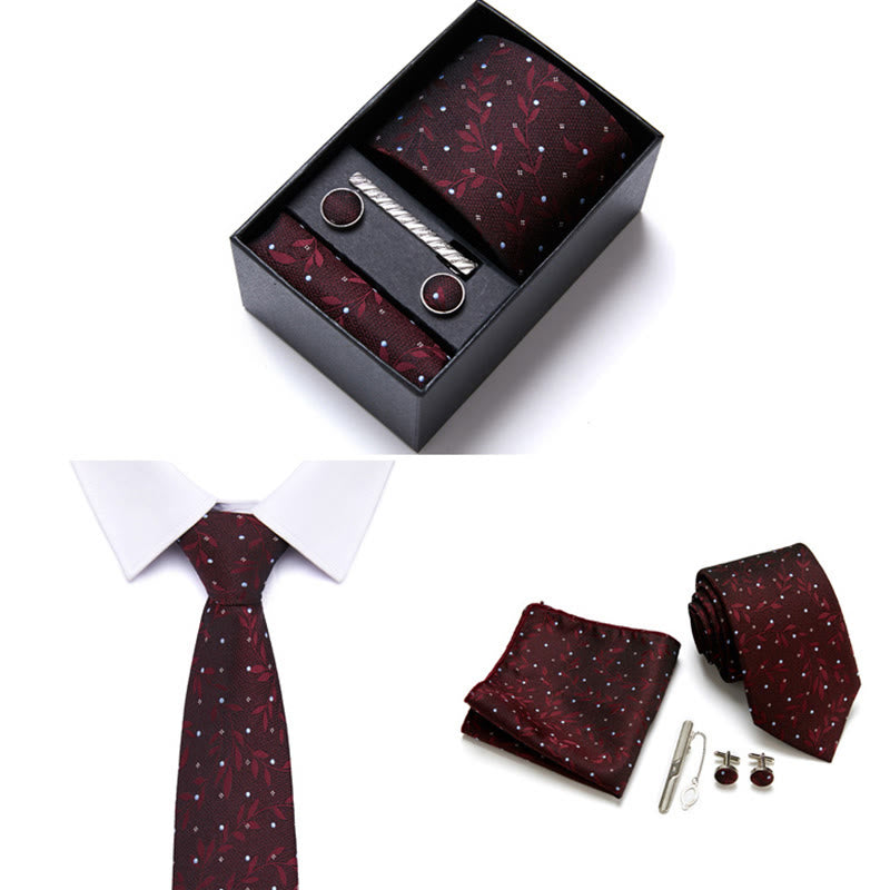 Set di 4 cravatte eleganti formali da uomo - Stile n. 5 - image 5