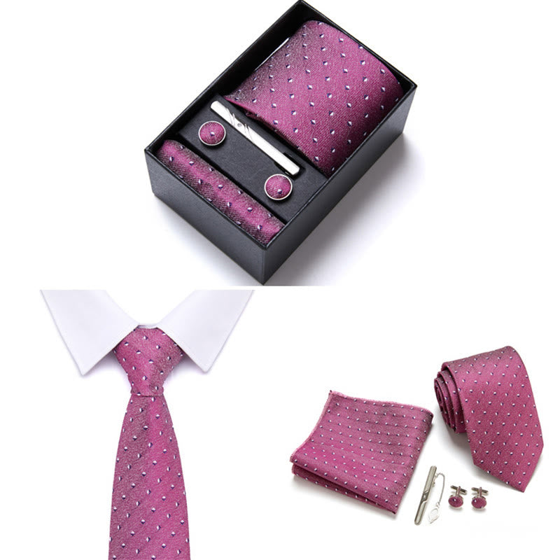 Set di 4 cravatte eleganti formali da uomo - Stile n. 6 - image 6