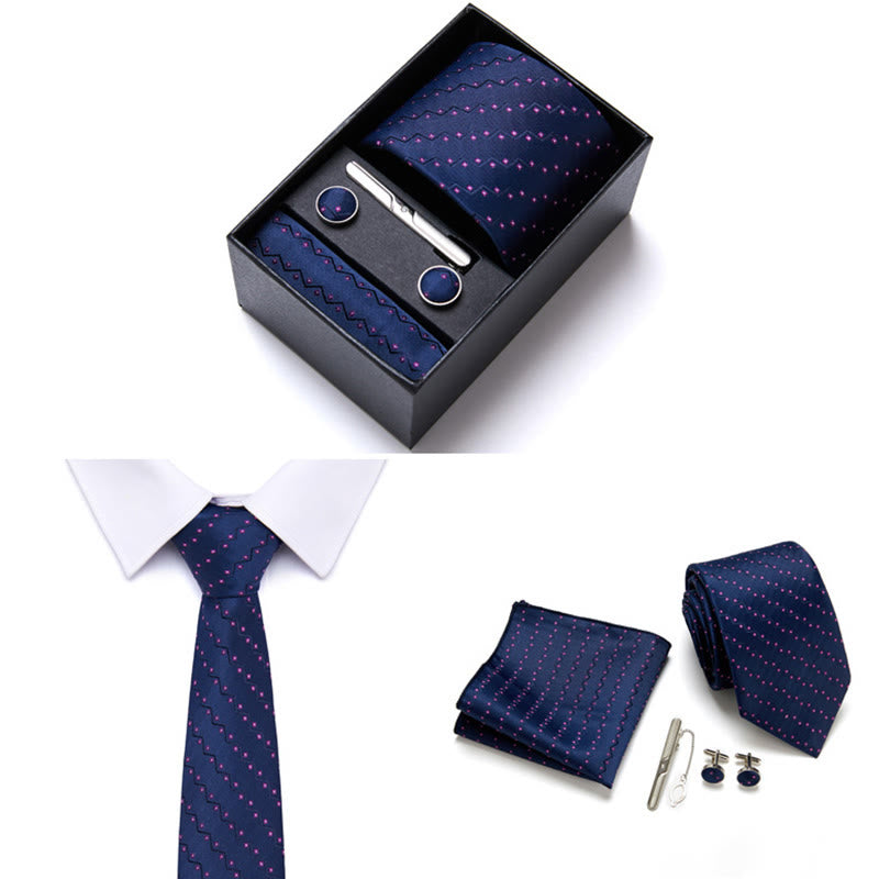 Set di 4 cravatte eleganti formali da uomo - Stile n. 3 - image 3