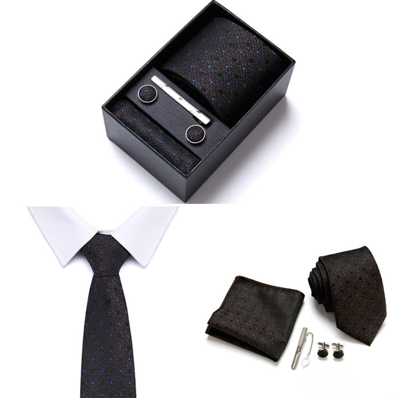 Set di 4 cravatte eleganti formali da uomo - Stile n. 11 - image 11