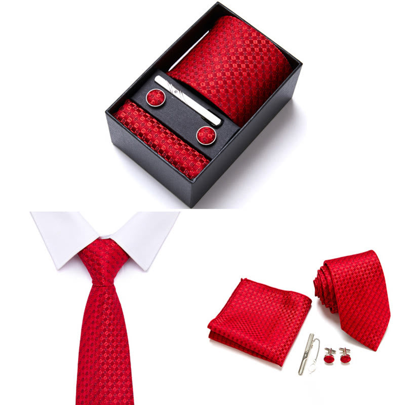Set di 4 cravatte eleganti formali da uomo - Stile n. 4 - image 4