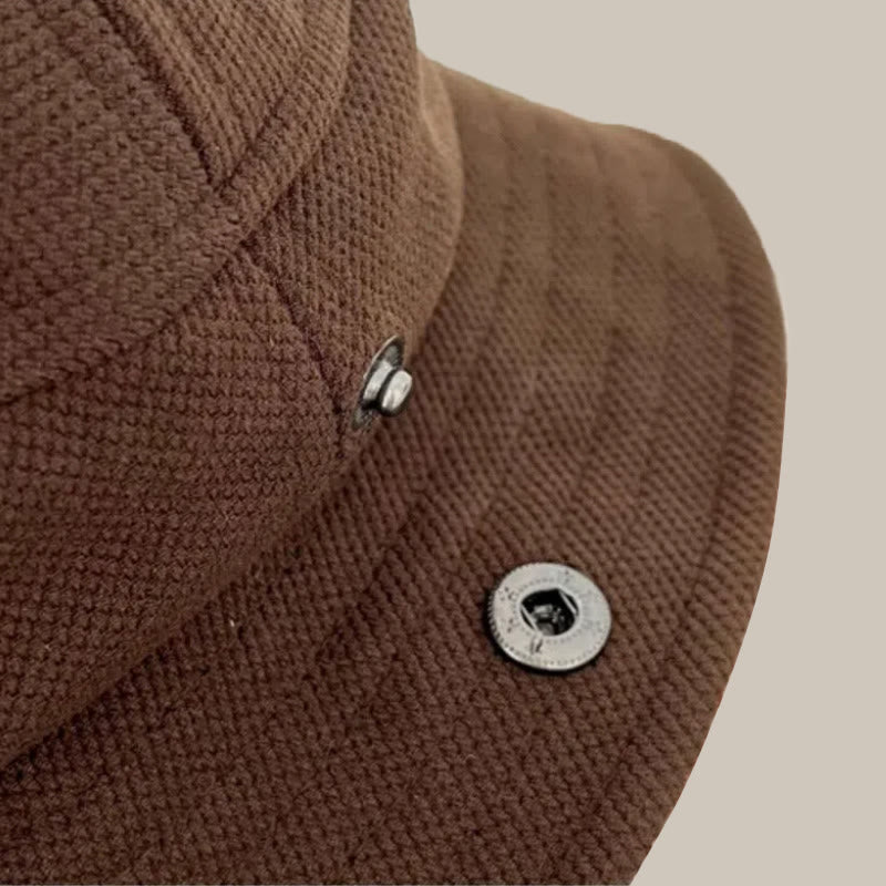 Cappello da pescatore invernale marrone con tesa ribaltabile Keep Warm - image 3