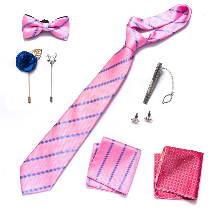 Set di 8 pezzi con papillon, fazzoletto da taschino e spilla - image 15