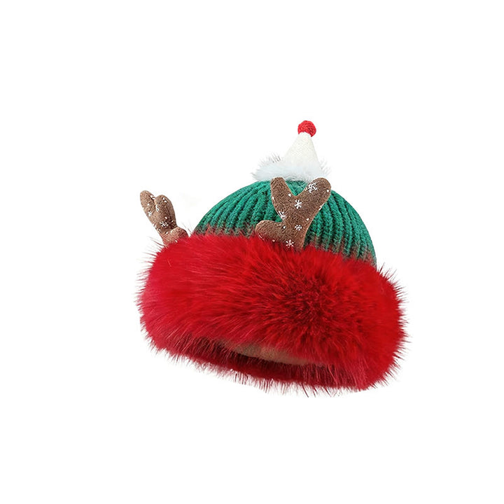 Cappello di peluche invernale da donna con corna di cervo natalizie che tengono al caldo - Stile n. 3 - M (22"-22 7/8") - image 6