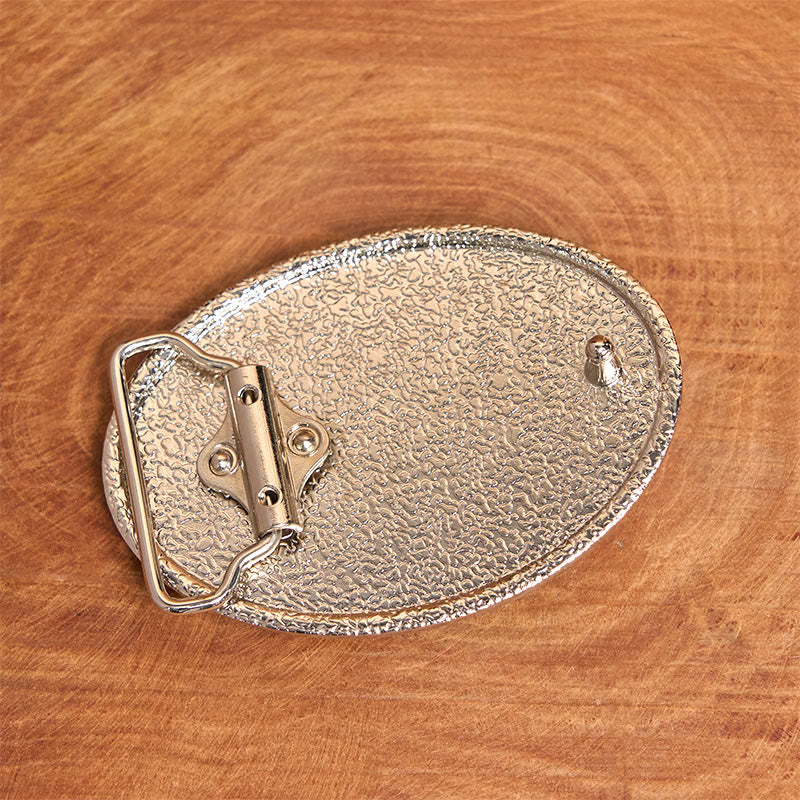 Cintura in pelle con fibbia fai da te in conchiglia intagliata nera argento - image 2