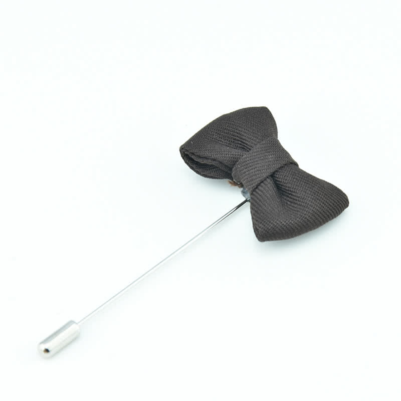 Spilla da bavero in tessuto a forma di papillon da uomo, a forma di fiore all'occhiello per matrimonio - Caffè - image 15