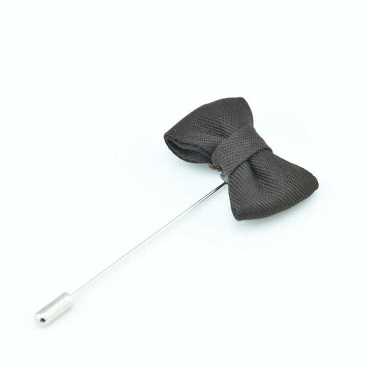 Spilla da bavero in tessuto a forma di papillon da uomo, a forma di fiore all'occhiello per matrimonio - Caffè - image 15