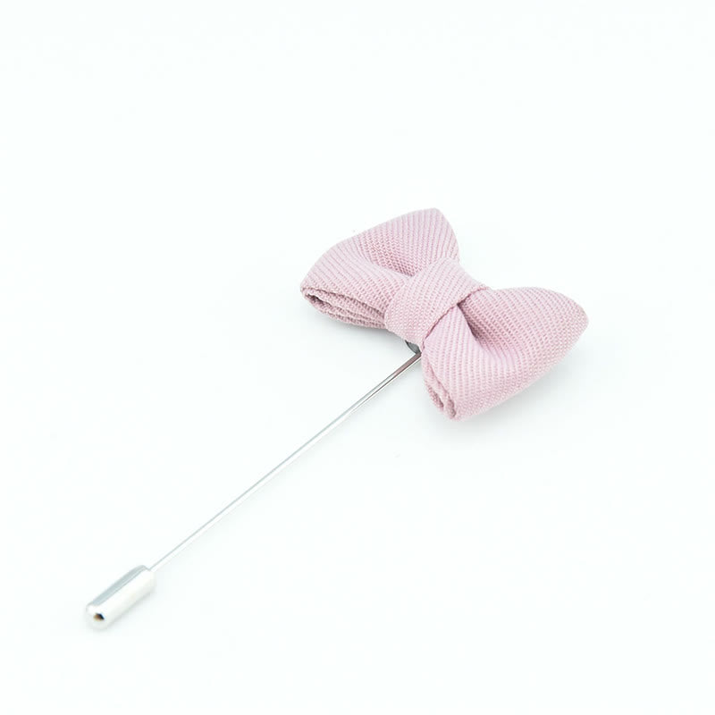 Spilla da bavero in tessuto a forma di papillon da uomo, a forma di fiore all'occhiello per matrimonio - Rosa - image 18