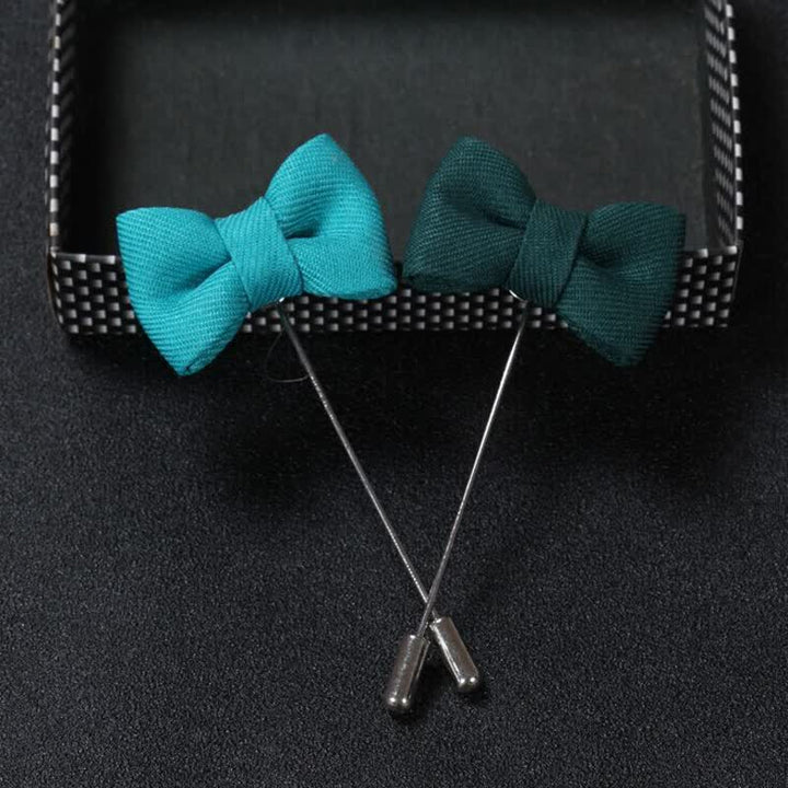 Spilla da bavero in tessuto a forma di papillon da uomo, a forma di fiore all'occhiello per matrimonio - image 9