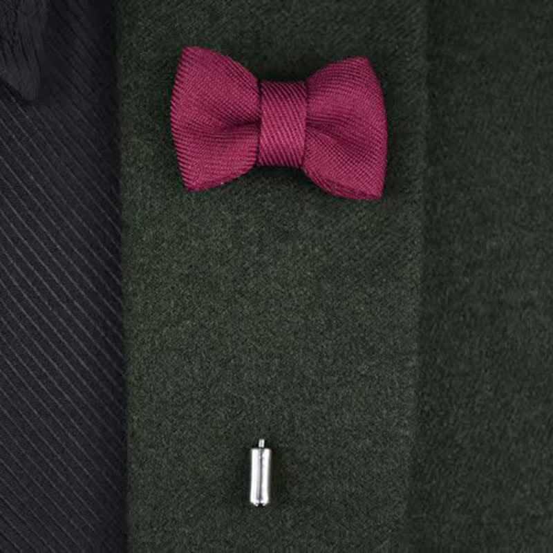 Spilla da bavero in tessuto a forma di papillon da uomo, a forma di fiore all'occhiello per matrimonio - image 6