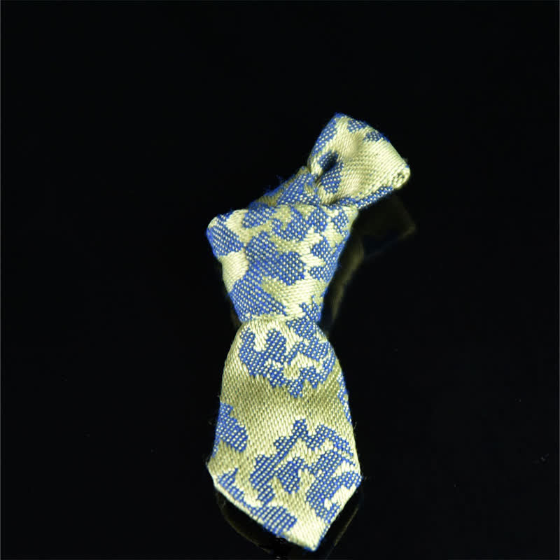 Spilla da bavero in tessuto da matrimonio a forma di mini cravatta creativa da uomo - Stile n. 14 - image 18
