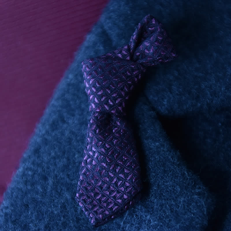 Spilla da bavero in tessuto da matrimonio a forma di mini cravatta creativa da uomo - image 4