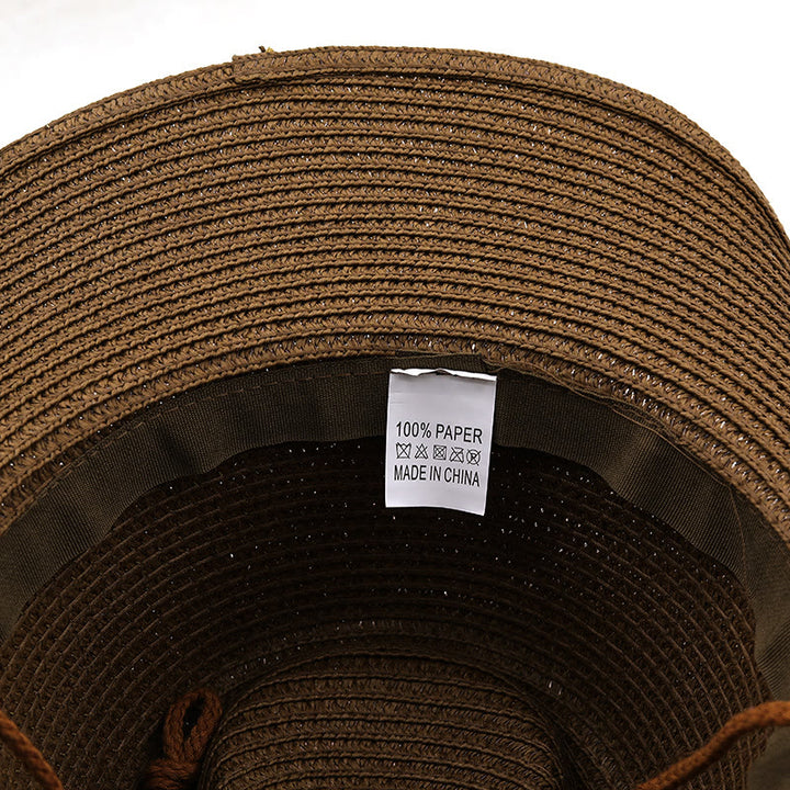 Cappello di paglia da uomo con testa di toro in argento occidentale e cintura nera - image 4