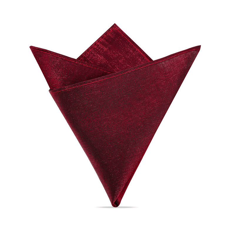 Fazzoletto da taschino da uomo in tinta unita per abito - Rosso - image 0