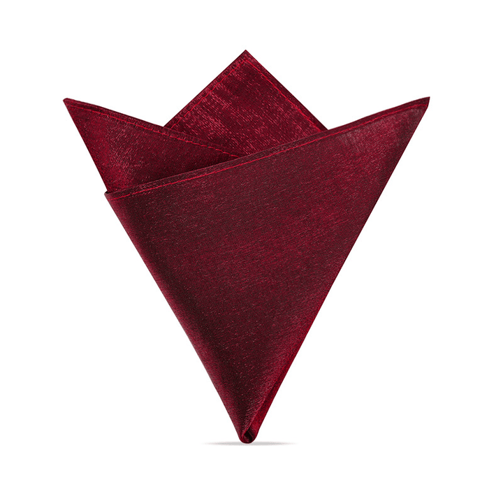 Fazzoletto da taschino da uomo in tinta unita per abito - Rosso - image 0