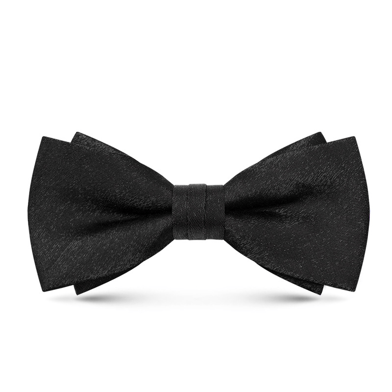 2 pezzi papillon da taschino tinta unita da uomo - image 16