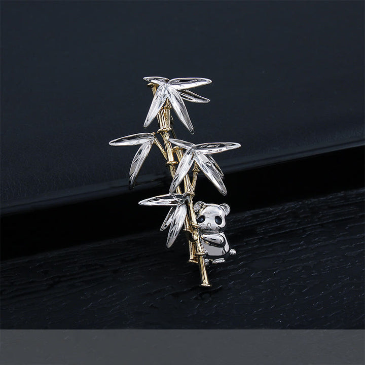 Spilla da uomo in bambù con perle di panda squisita - Stile n. 2 - image 1