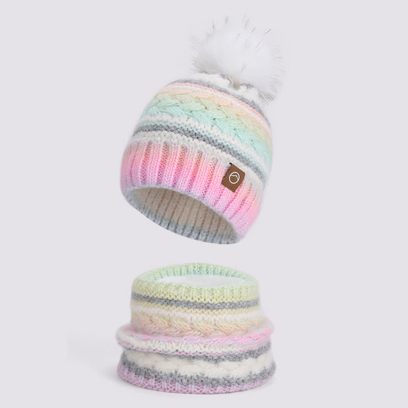 2 pezzi di berretto lavorato a maglia colorato invernale per tenere al caldo il collo - Stile n. 4 - Regolabile (21 5/8"-23 5/8") - image 4