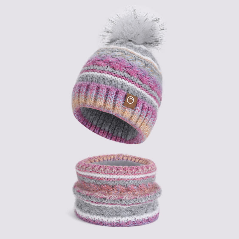 2 pezzi di berretto lavorato a maglia colorato invernale per tenere al caldo il collo - Stile n. 1 - Regolabile (21 5/8"-23 5/8") - image 0