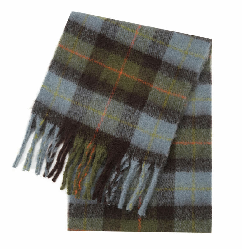 Sciarpa scialle con nappe a quadri spesse e calde, da donna, invernale - image 2