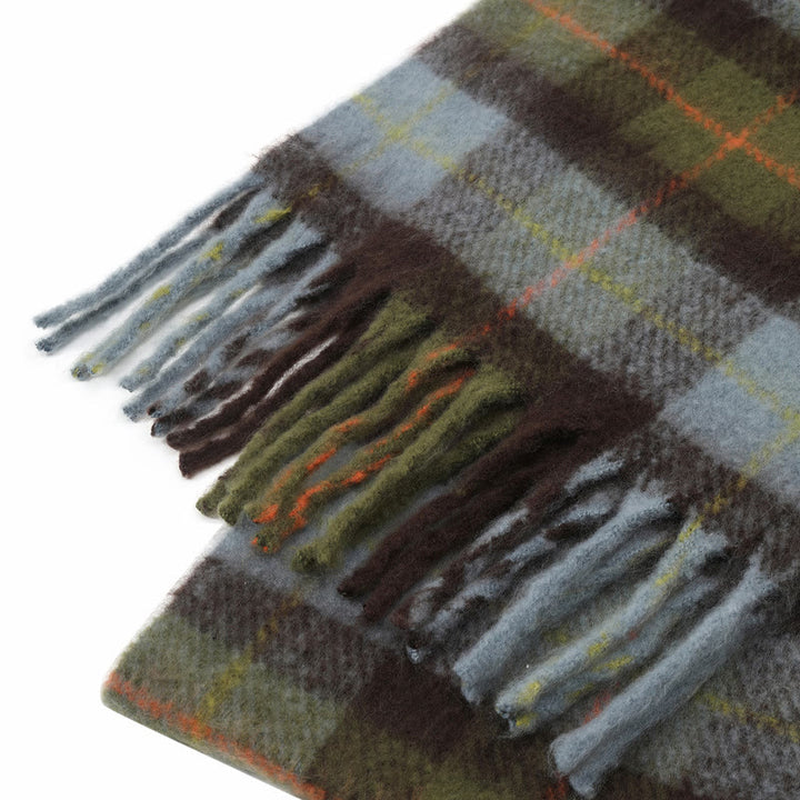 Sciarpa scialle con nappe a quadri spesse e calde, da donna, invernale - image 3