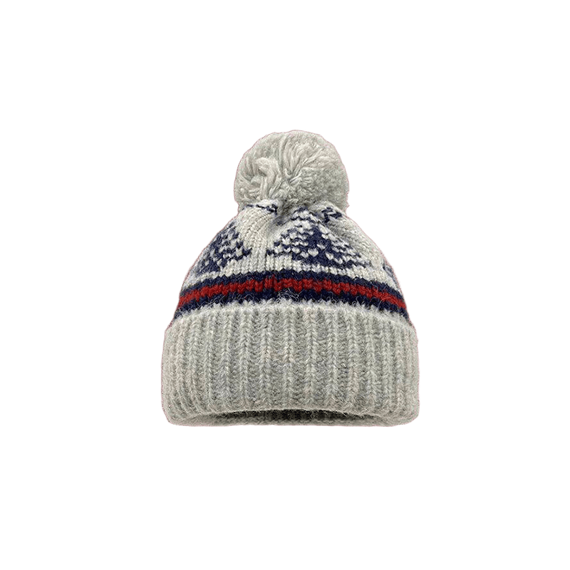 Cappello invernale lavorato a maglia da donna in stile Fair Island - Grigio chiaro - M (22"-22 7/8") - image 2
