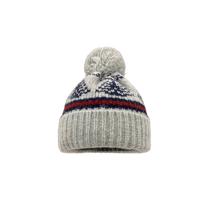 Cappello invernale lavorato a maglia da donna in stile Fair Island - Grigio chiaro - M (22"-22 7/8") - image 2