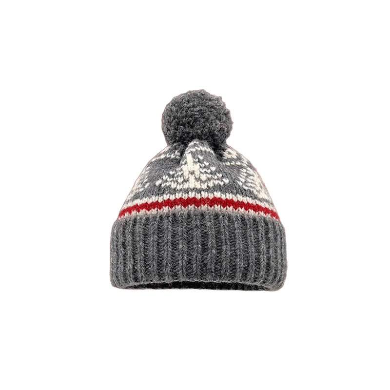 Cappello invernale lavorato a maglia da donna in stile Fair Island - Grigio scuro - M (22"-22 7/8") - image 3