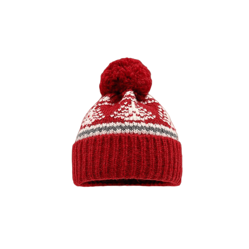 Cappello invernale lavorato a maglia da donna in stile Fair Island - Rosso - M (22"-22 7/8") - image 0