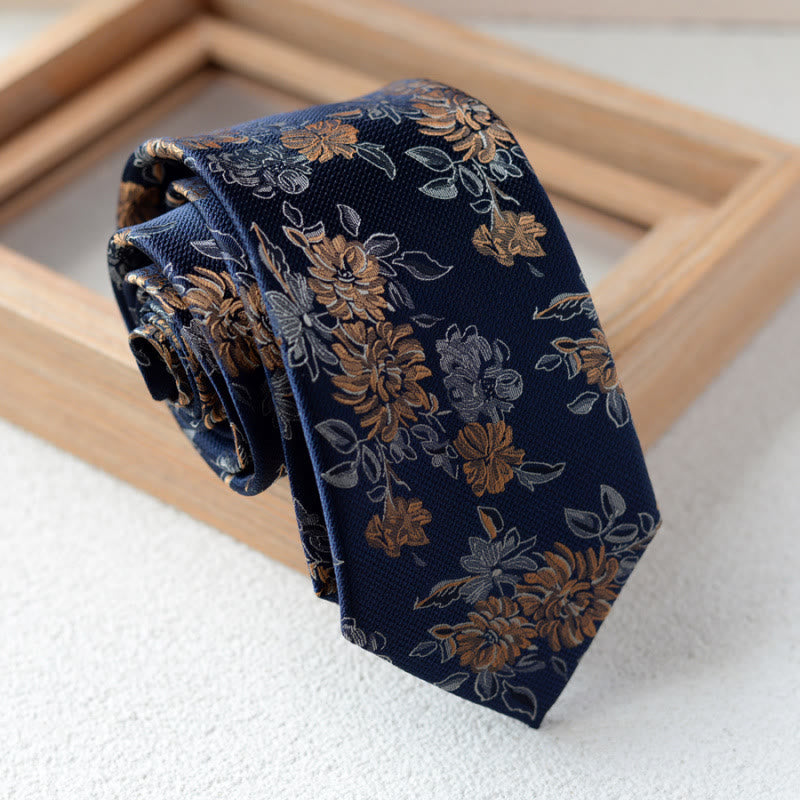 Confezione regalo da 5 papillon da uomo con motivo floreale blu - image 3