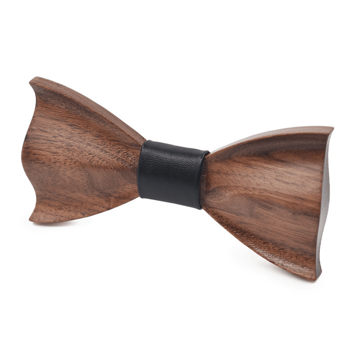 Papillon unisex creativo in legno scuro 3D - Stile n. 2 - image 1