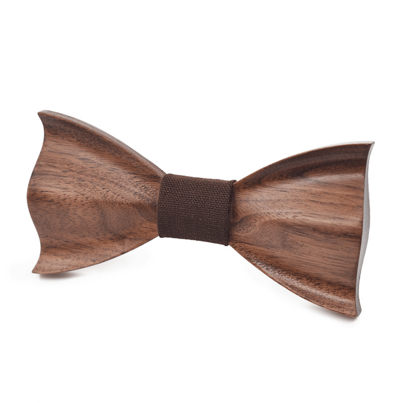 Papillon unisex creativo in legno scuro 3D - Stile n. 7 - image 6