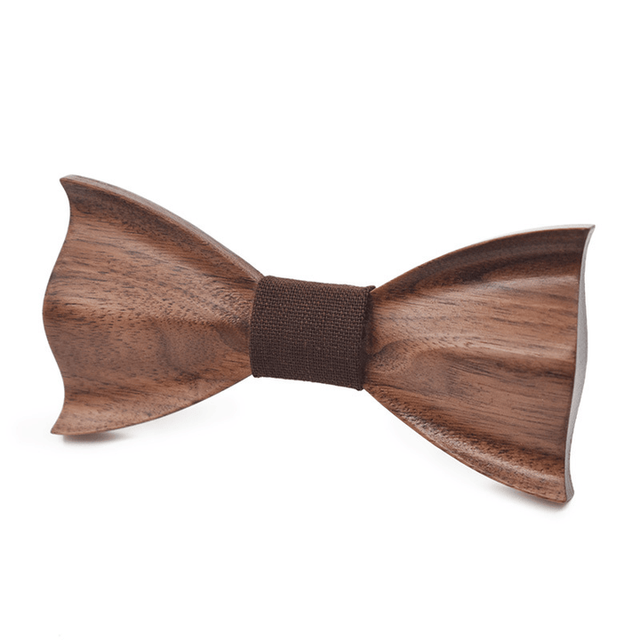 Papillon unisex creativo in legno scuro 3D - Stile n. 7 - image 6