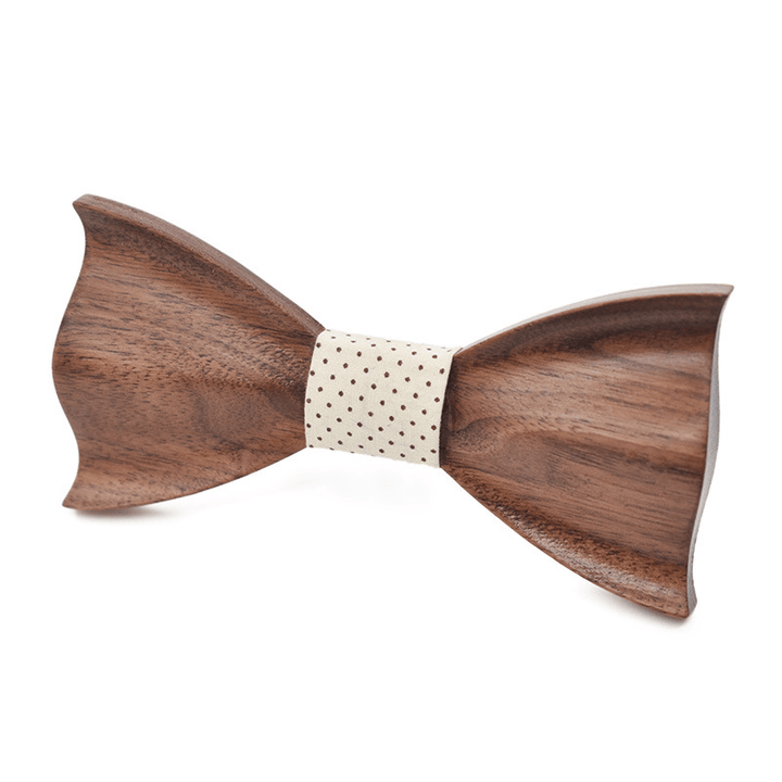 Papillon unisex creativo in legno scuro 3D - Stile n. 6 - image 5