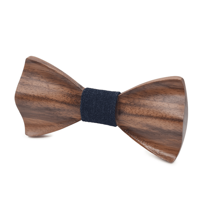 Papillon unisex creativo in legno scuro 3D - Stile n. 4 - image 3