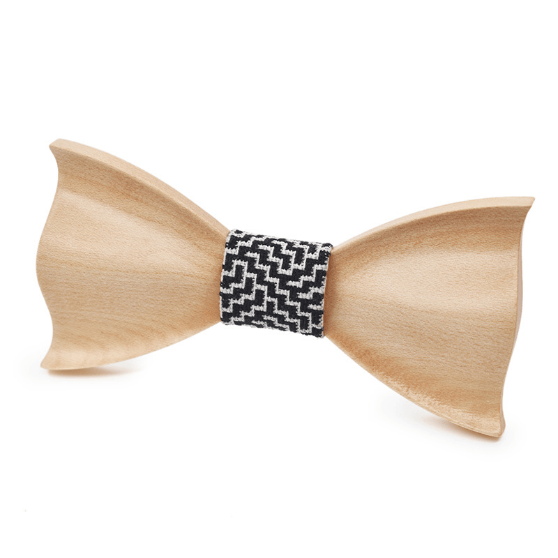 Papillon unisex creativo in legno 3D di colore chiaro - Stile n. 10 - image 9