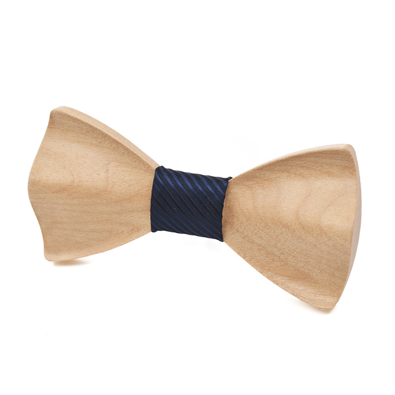 Papillon unisex creativo in legno 3D di colore chiaro - Stile n. 1 - image 0