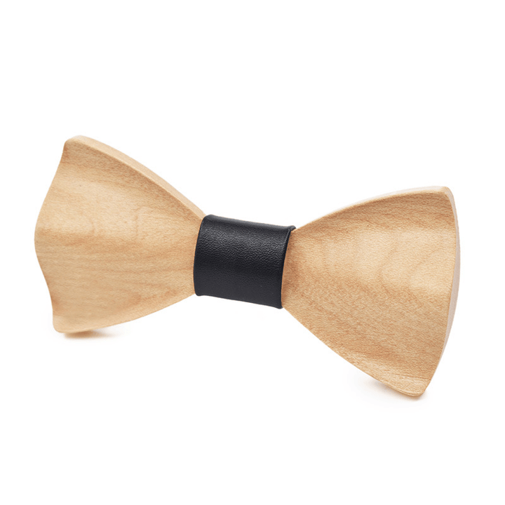 Papillon unisex creativo in legno 3D di colore chiaro - Stile n. 4 - image 3