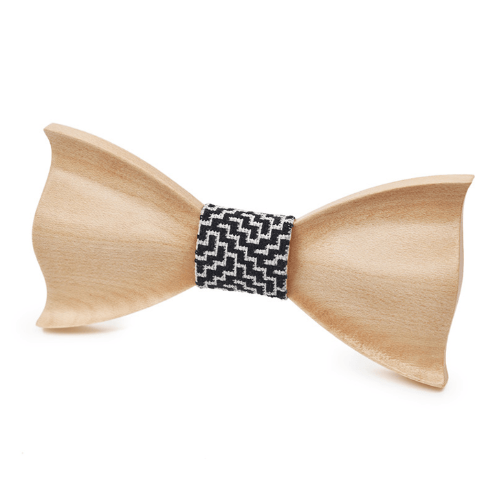 Papillon unisex creativo in legno 3D di colore chiaro - Stile n. 10 - image 9