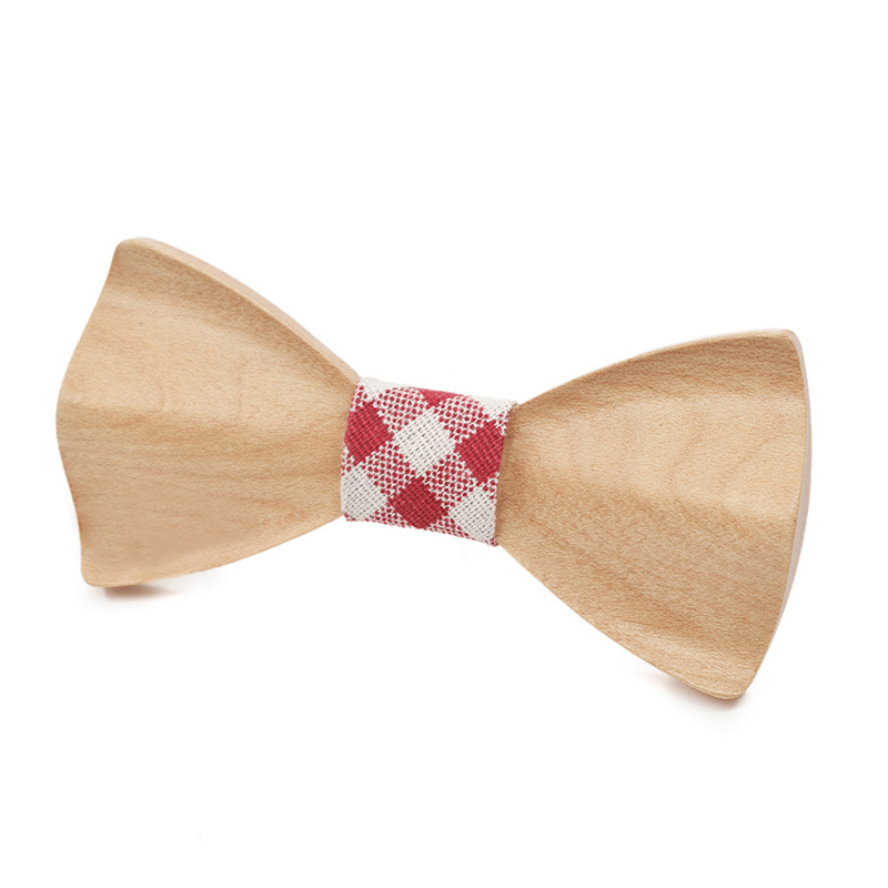 Papillon unisex creativo in legno 3D di colore chiaro - Stile n. 8 - image 7