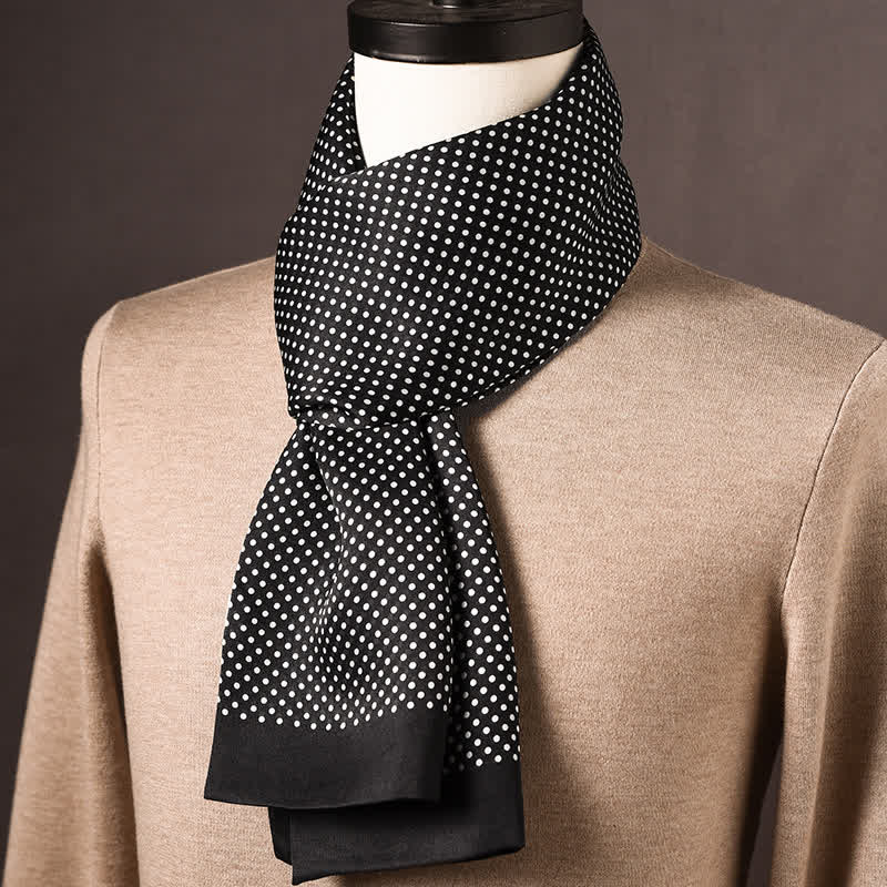 Sciarpa lunga in pura seta da uomo in stile etnico retrò - Stile n. 20 - image 19