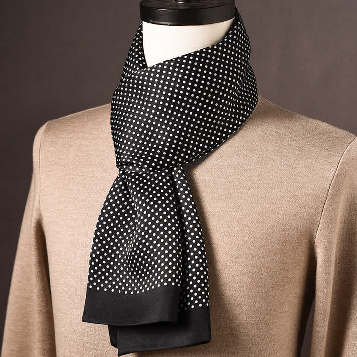 Sciarpa lunga in pura seta da uomo in stile etnico retrò - Stile n. 20 - image 19