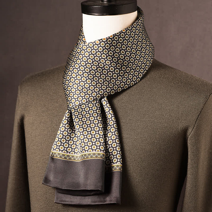 Sciarpa lunga in pura seta da uomo in stile etnico retrò - Stile n. 11 - image 10