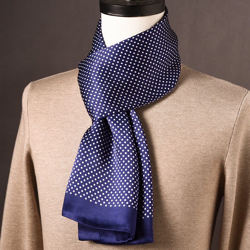 Sciarpa lunga in pura seta da uomo in stile etnico retrò - Stile n. 19 - image 18