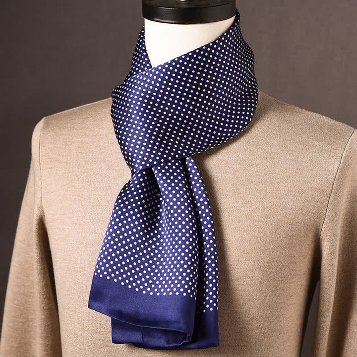 Sciarpa lunga in pura seta da uomo in stile etnico retrò - Stile n. 19 - image 18